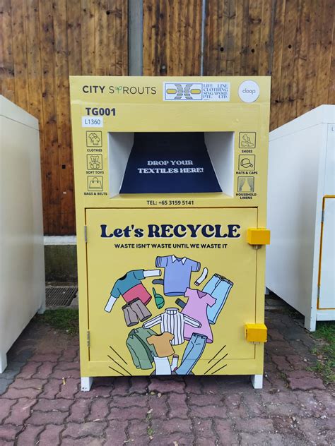 yellow bins to donate clothes